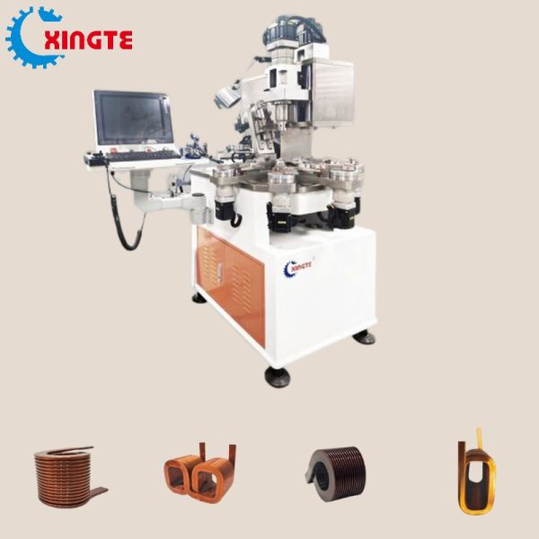 XT-FWY001 Automatic Horizontal Flat Coil Winder Flat Wire Edge Winding Machine