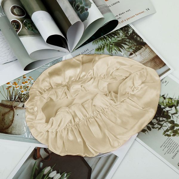 Plain Dyed custom 22 Momme Mulberry Silk Bonnet For Sleeping