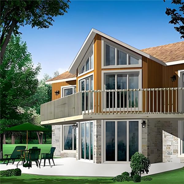 Modern Green Prefabricated Dwellings with Low Carbon Features