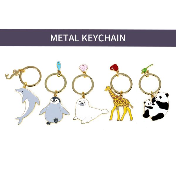 Genuine Leather Key Fob Customized Souvenir Enamel Personalised Keychain