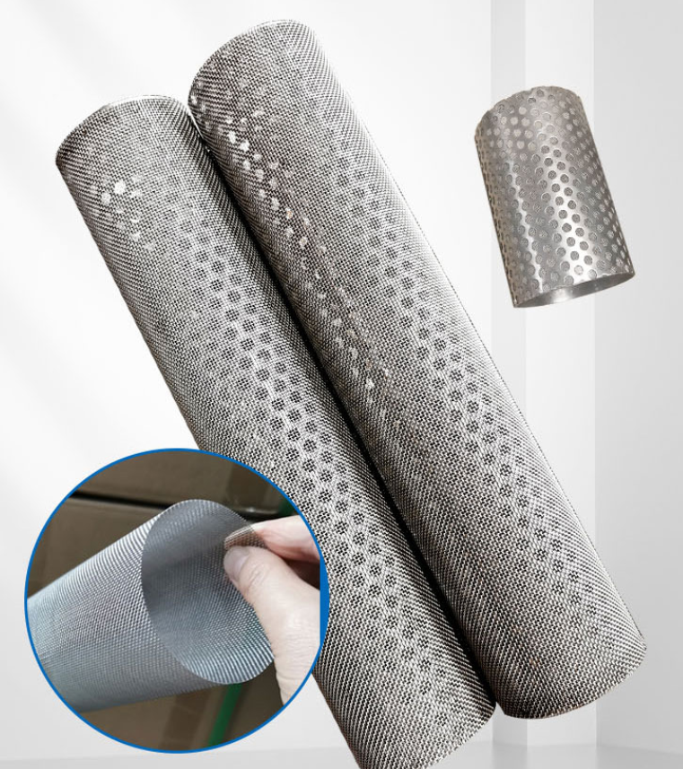 Stainless Steel Perforated Filter Tube with Handle 30mm-600mm