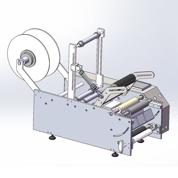 Desktop Wine Labelling Machine Semi Automatic For Plastic Glass Bottles 40pcs/Min