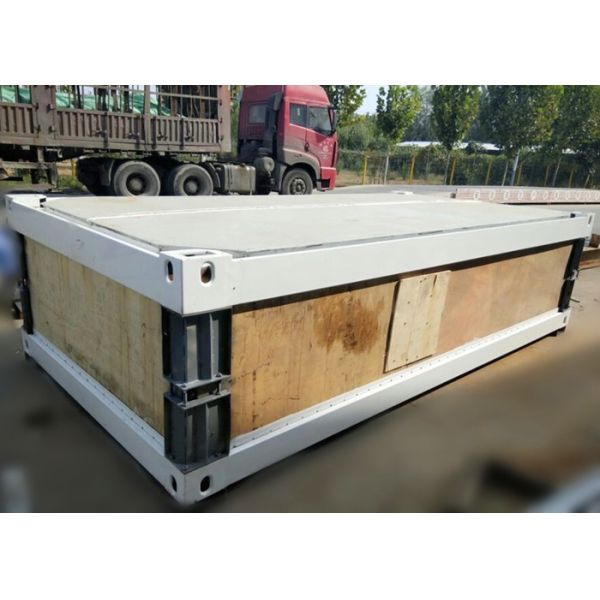 Yellow And White Flat Pack Container Homes Flexible Assembly With Stairs And Platforms