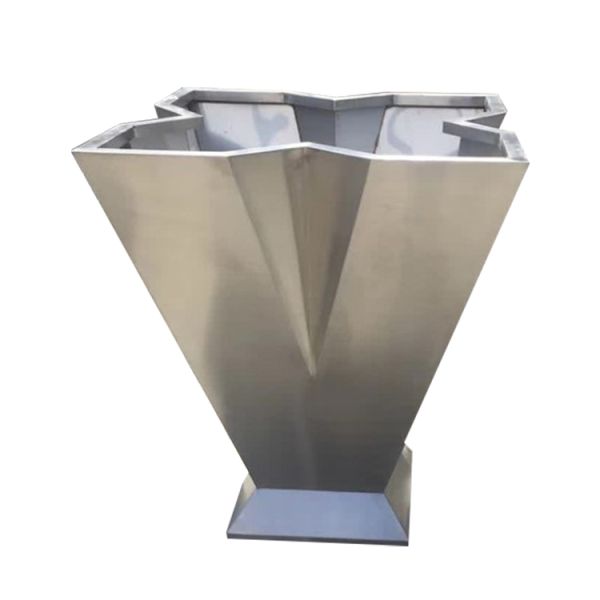 Powder Coated Galvanized Iron Matte Planter Flower Pot