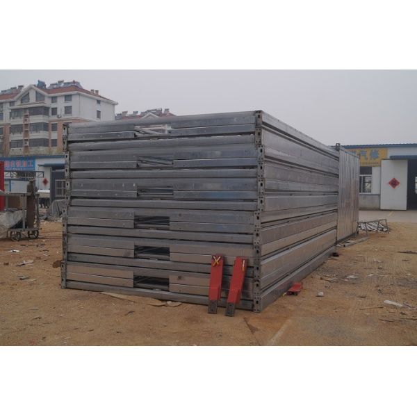 Corrugated Roof Folding Container Homes , Leak Proof Expandable Container House With Windows