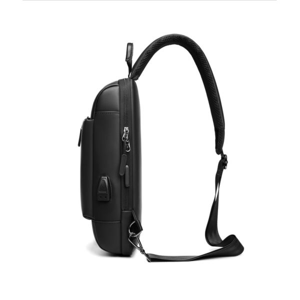 Customizable Cross Body Mens Sling Bag Multi Compartment Daily Used