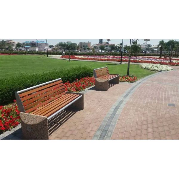 Waterproof Plastic Wooden Bench , Anti Rust Durable Wooden Garden Bench Seat