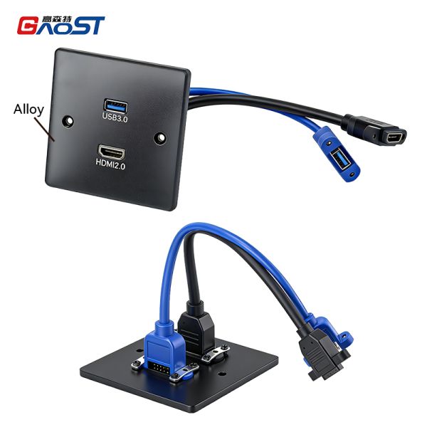 4K HDMI Audio Video Wall Box Outlets USB3.0 For Office Networking