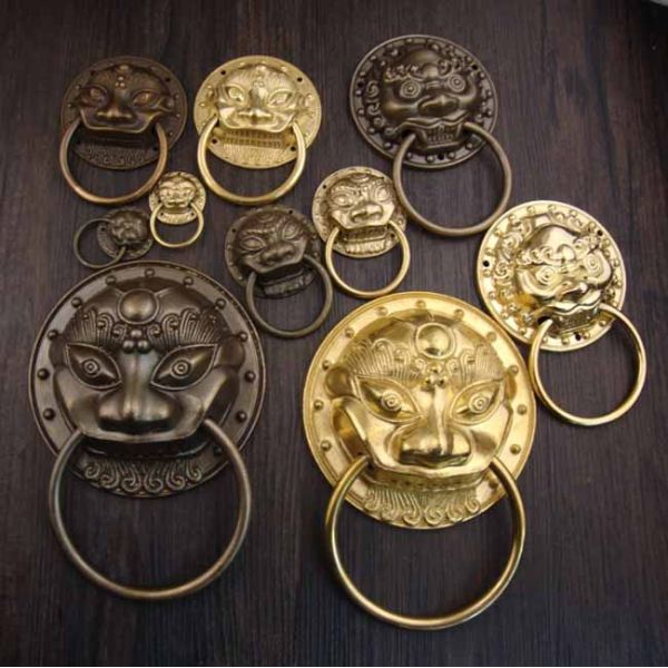 Cabinet Connector Door Knocker Brass Polished Solid Heavy Door Hardware Bulk Quantity In Gold