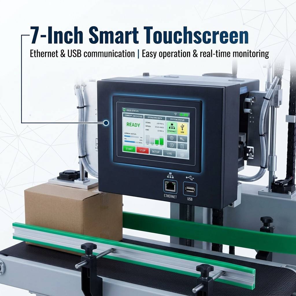 HXTB100A Automatic Print And Apply Labeling Machine With 1200 PCS Per Hour Speed