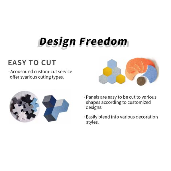Customized Polyester Fiber Wall Panel Durable Acoustic Felt Panel for Studio