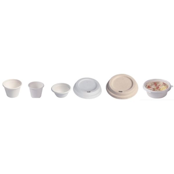 Disposable Sugarcane Bagasse Cups , 2oz 4oz Biodegradable Drinking Cups With Lid