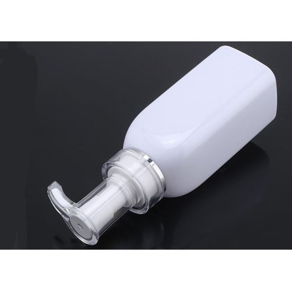 500ml White Pump Bottle with Gold Silver Line Cap Cosmetic Pump Bottle for Lotion Cream