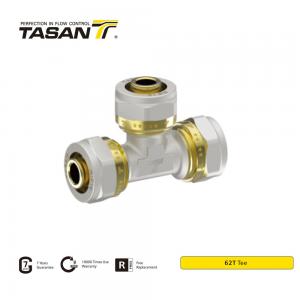Buy cheap Customizable Brass Compression Tee Fittings 62T product