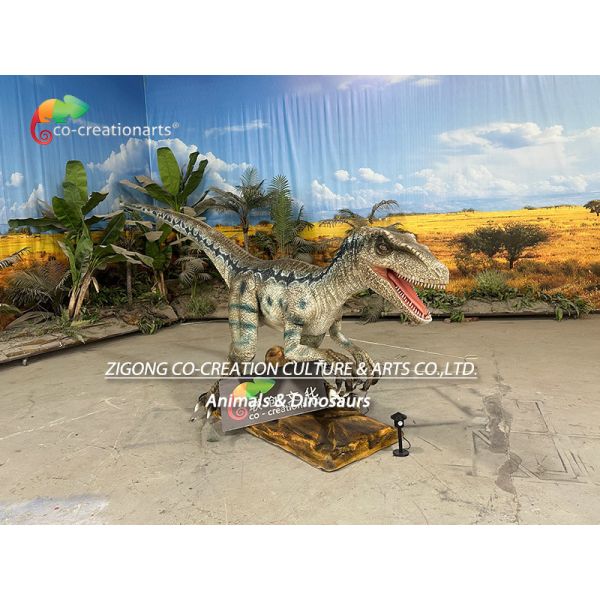 Realistic Animatronic Dinosaur Velociraptor: Dynamic Museum-Grade Exhibit With Lifelike Movement & Detailed Skin For Immersive Education