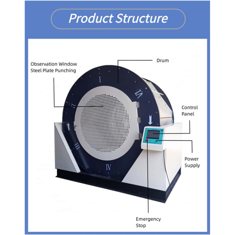 Luggage Drum Drop Impact Testing Machine Suitcase Rolling and Impact Simulation Testing Machine