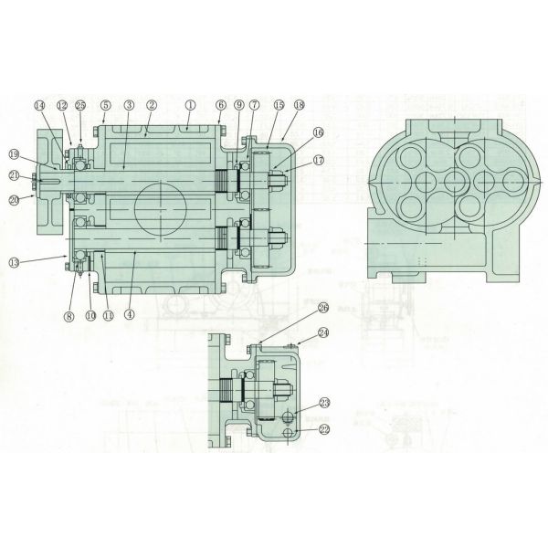 DSR50 Air Rotary Blower Aeration blower 9.8-58.8KPA 0.78 - 2.48 M3/Min