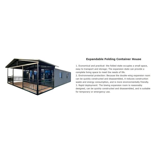 20FT Expandable Prefab Container House with Weatherproof and Corrosion Resistant Steel Frame for Quick Installation