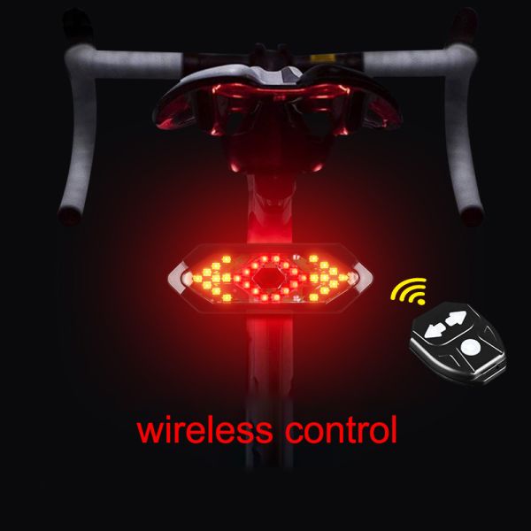 Bicycle Bike Tail Light Set Remote Control Rechargeable with Battery Power Supply