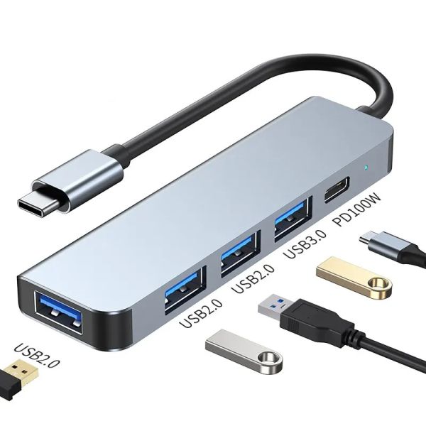 9-In-1 USB C Type C Adapter Hub with 100W PD Charging and USB3.0 3*USB2.0 Output