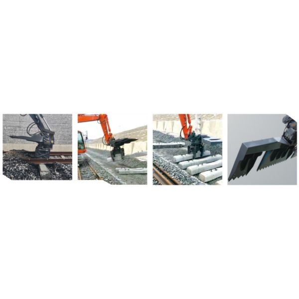 Excavator Attachment Sleeper Changer with 360 Degree Rotation High Efficiency and Wear-Resistant Manganese Steel for Railway Construction