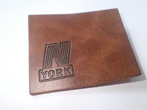 China Custom Leather Label Design Clothing Embossed Leather Patches For Garment on sale