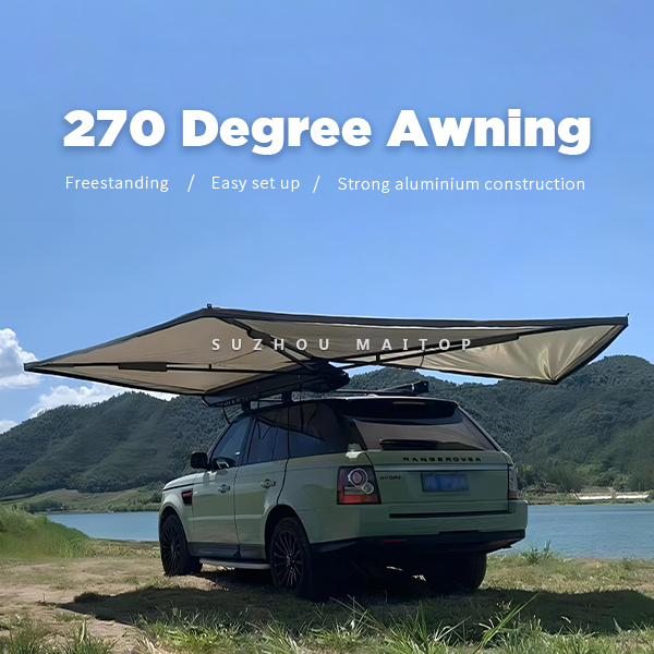 Freestanding 270 Degree Car Awning Tent Quick Opening 2.5m Vehicle Car Shade Canopy