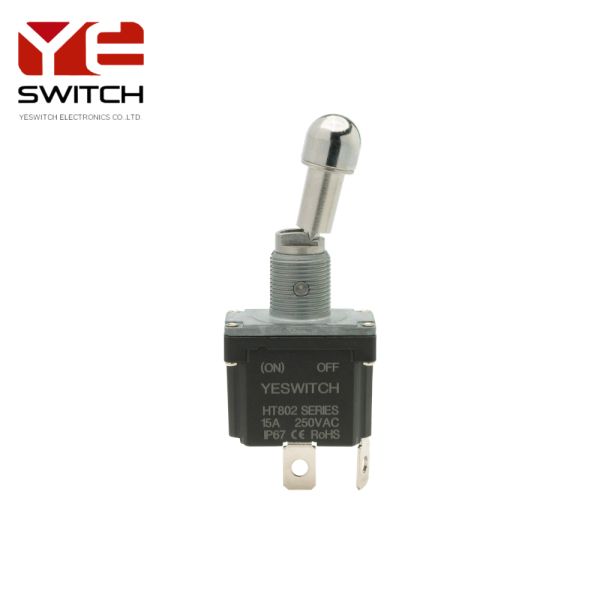 2 Positions Metal Toggle Switch On Off Function With Locking Handle