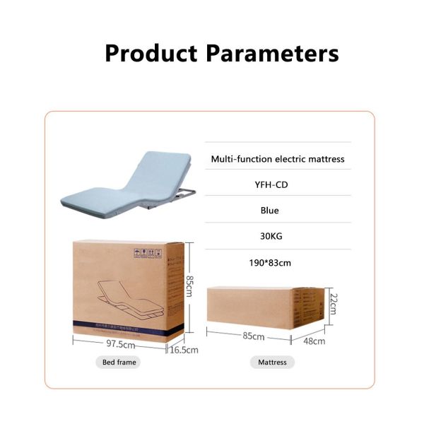 Multi Functional Electric Nursing Bed With Adjustable Backrest And Homecare Mattress