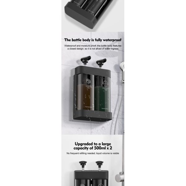 Customizable Tamper Proof Double to Triple Wall Mounted Soap Dispenser with ABS Material for Liquid Soap