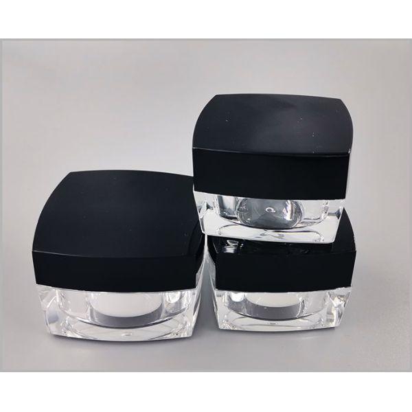 Square 50ml Acrylic Airless Bottle For Cosmetic Packaging
