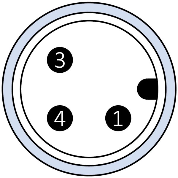 M12 Connector 3 Pin A code connector with PVC Unshielded Cable Sensor Connectors