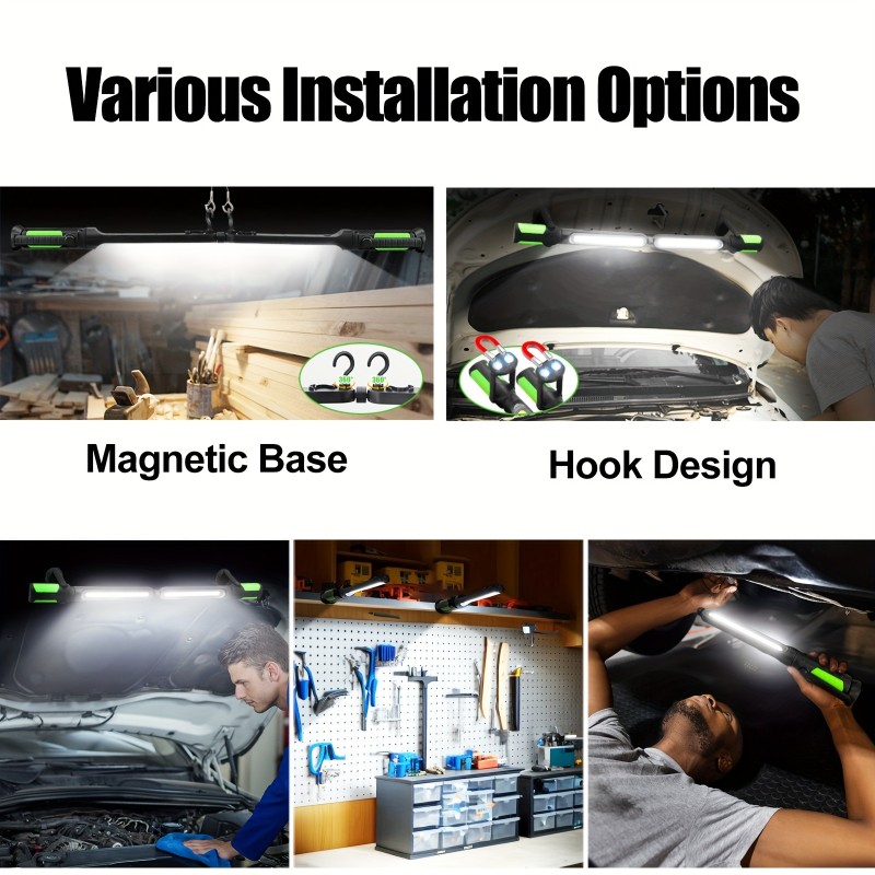 Cross-border New Multi-function Work Lamp COB Charging Repair Lamp Portable Rotating Folding Magnetic High-bright Work Lamp