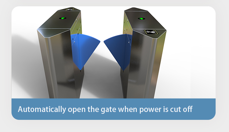 Office Building Turnstiles Access Control , IP66 Safety Flap Barrier Access Control System