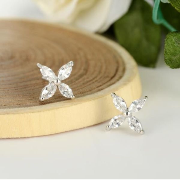 Ebay New Arrival Windmill Design Zircon Silver Fashion Jewelry Earrings