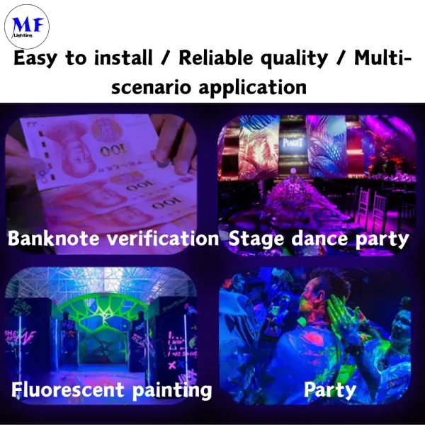 Factory Price 6W EU Us Standard Black Fluorescent Tube PC Alu. Hangable IP43 Nail Party KTV Ambient Atmosphere Scenario LED UV Light Light