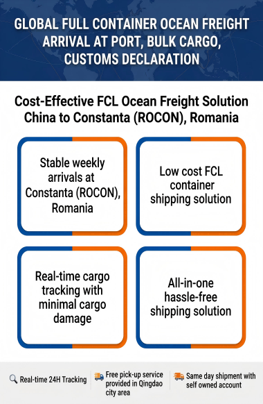 Cost-Effective FCL Ocean Freight with 24/7 Multilingual Support and Stable Direct Sailings to Constanta