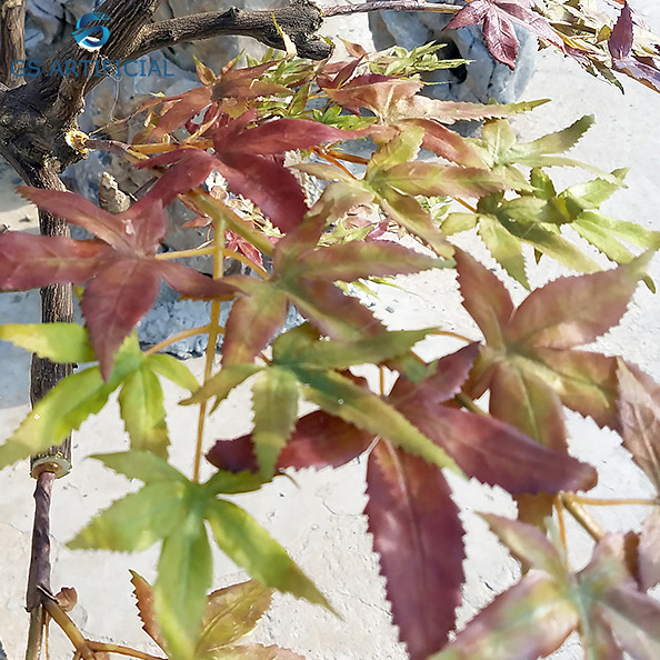 Japanese Style Artificial Maple Tree With Autumn Leaves For Outdoor Decoration