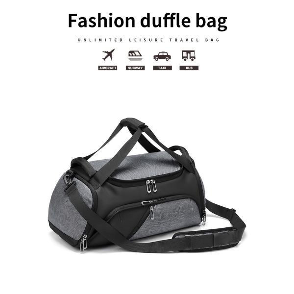 Solid Color Foldable Packable Duffel Bag Antifouling Multi Compartment