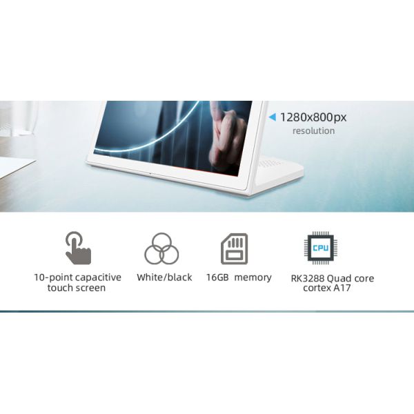 10-Inch Frameless Android Tablet with 1.33Ghz-1.86GHz Quad Core Processor and WIFI Bluetooth Connectivity
