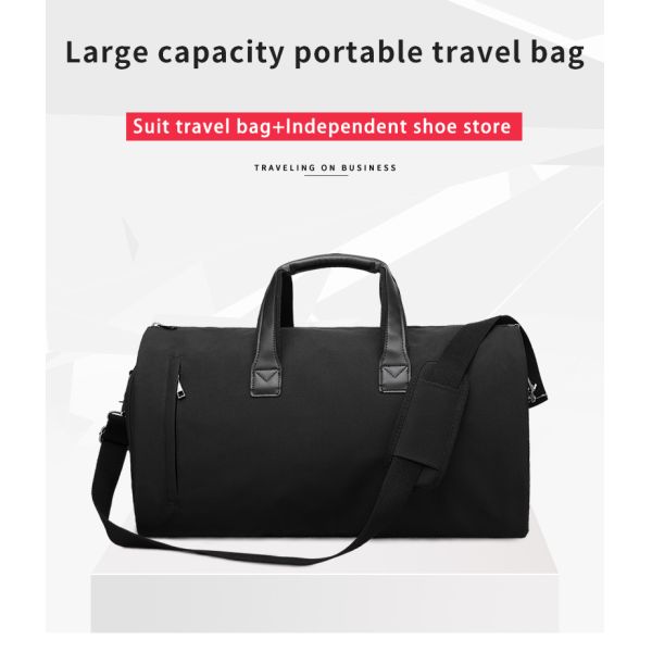 Wholesale Multifunction Waterproof men business Travel Duffle Custom logo Foldable Suit Cover Garment Bag