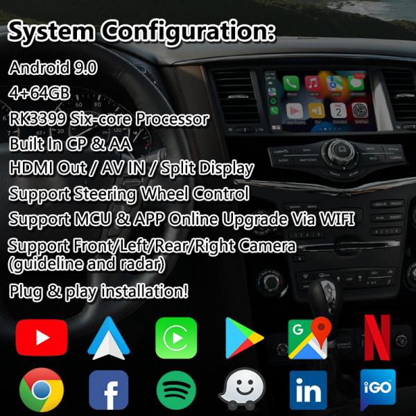 Lsailt Android Multimedia Video Interface for Nissan Patrol Y62 Armada 2017-2020 With Wireless Carplay