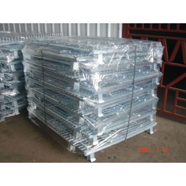 Foldable Metal Wire Mesh Decks Pallet Rack Warehouse Storage 500 - 1000mm Depth