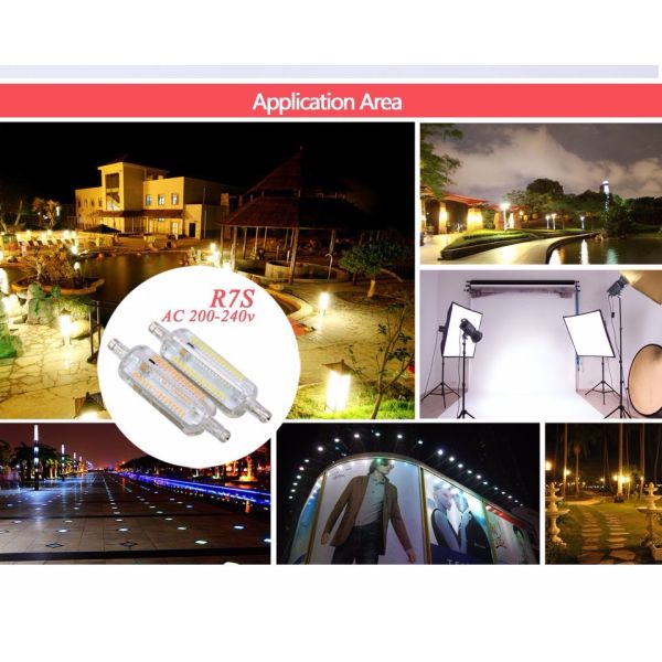 10Watt 118mm R7S LED corn light 360 degree R7S lamp SMD3014 LED horizontal plug lamp high lumen 100lm/W AC200-240V