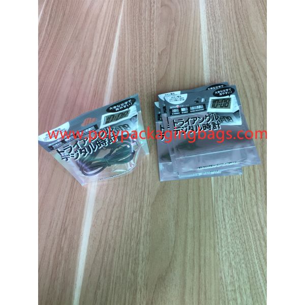 Customized Plastic Zipper Bag , 3 Sides Seal Bag For Mobile Treasure Packing