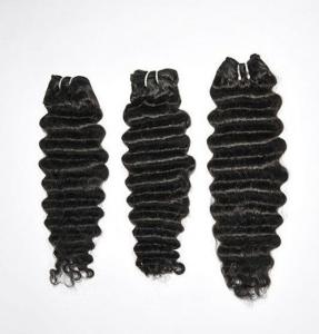 China 6a grade deep wave virgin unprocessed natural color 100% human hair deep wave brazilian human hair on sale
