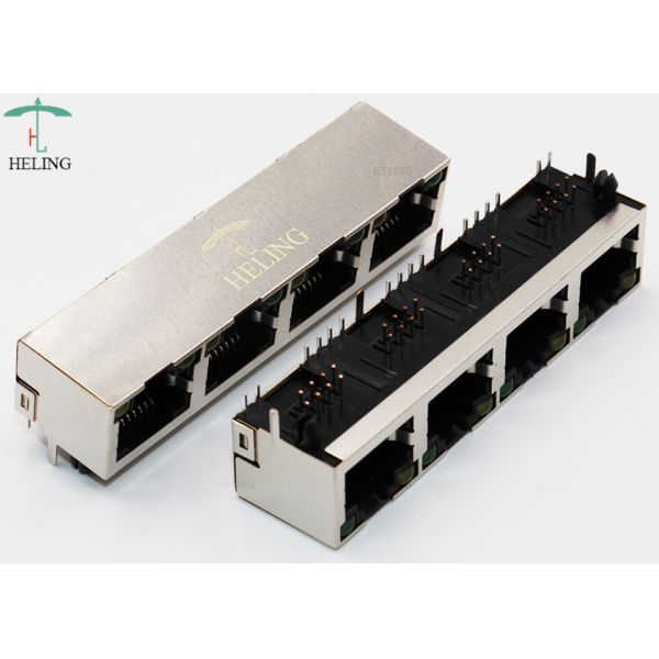 Shielded Rj45 Multiple Port Connectors MJ5688-B014-RL2 RoHS ISO9001