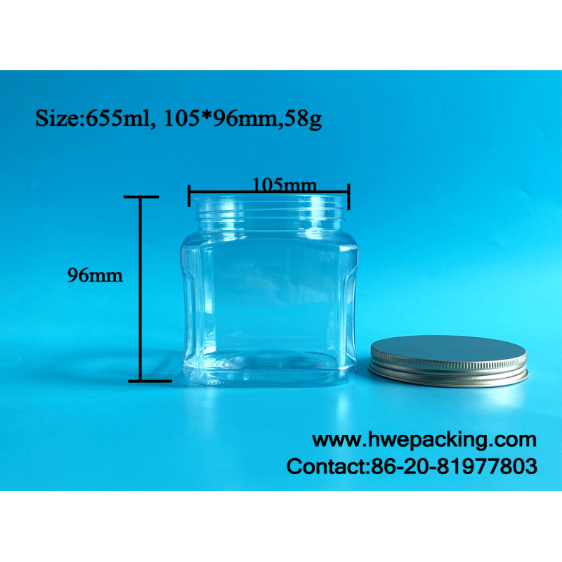 Solid Heavy Duty 655ml 22oz Leak Proof Plastic Jar For Pins Head Screws Tab Washers