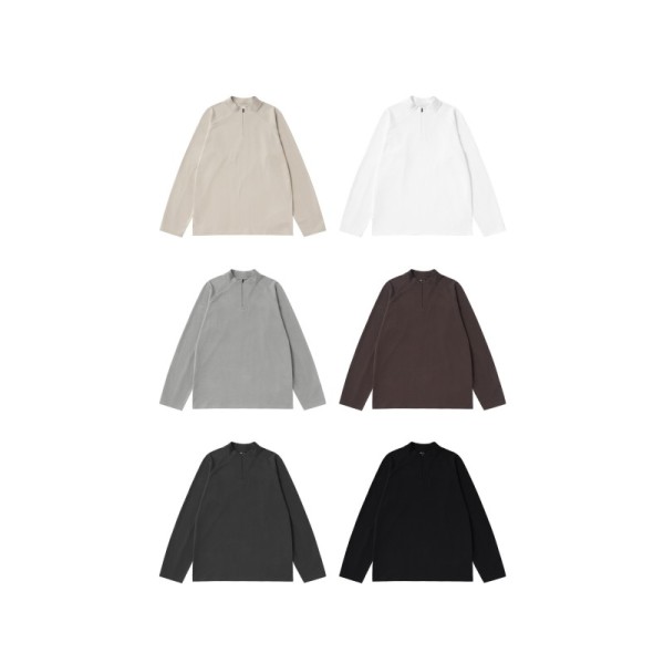 Custom OEM Half-Zip Double Fleece Raglan Sleeve Base Top