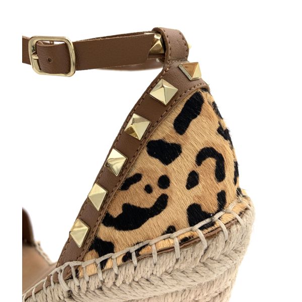 Casual Canvas Espadrilles Shoes With Lace Up Closure Solid Pattern